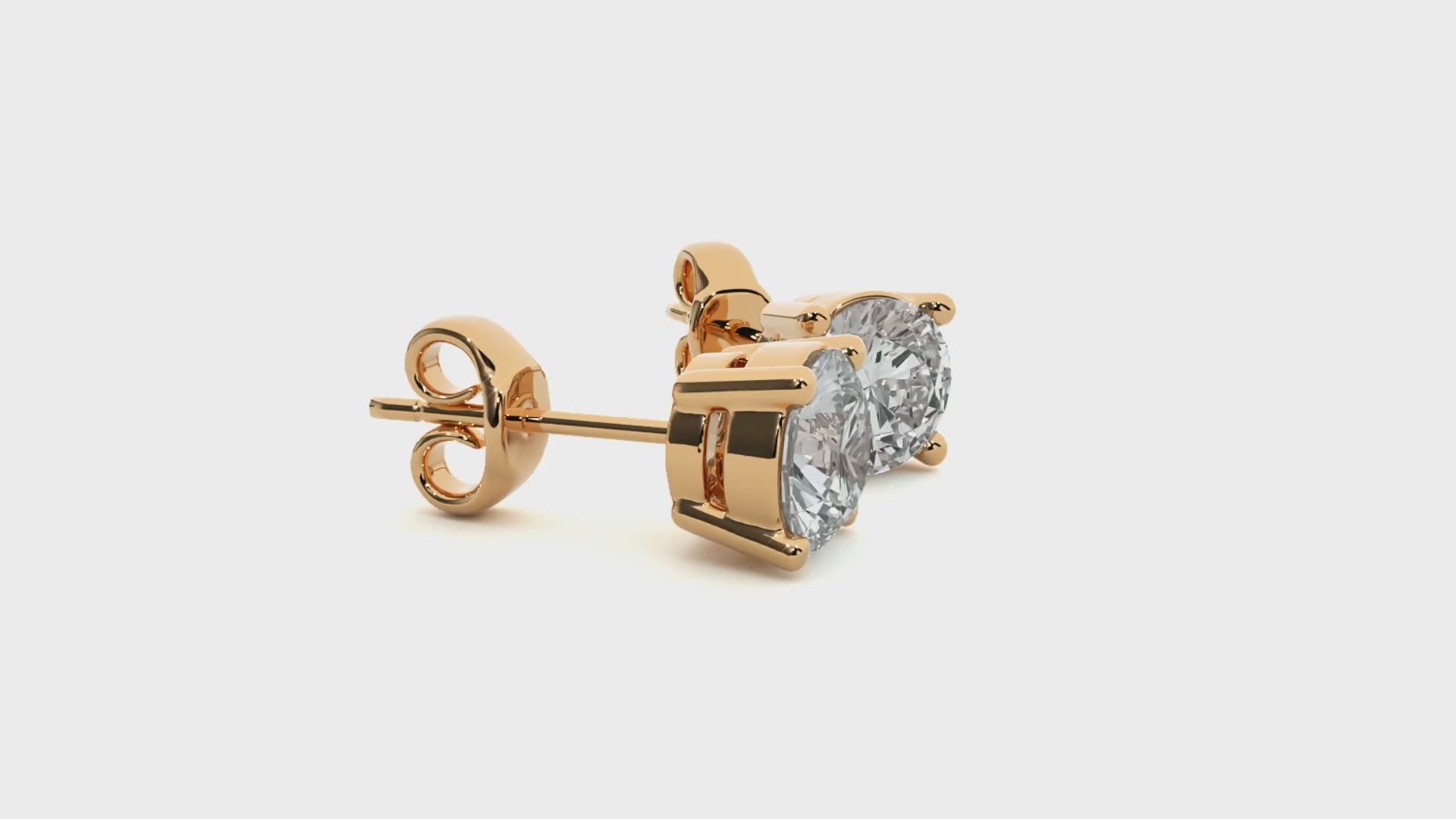 0.94 Carat G Color VS1 Clarity Diamond Studded Natural Diamond Studs Earrings.